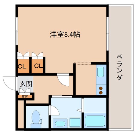 玉手駅 徒歩10分 2階の物件間取画像